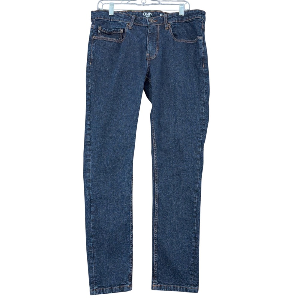 Chaps Skinny Fit Jeans Men Dark Wash‎ Denim Size 34x32